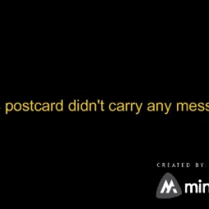 no message post card