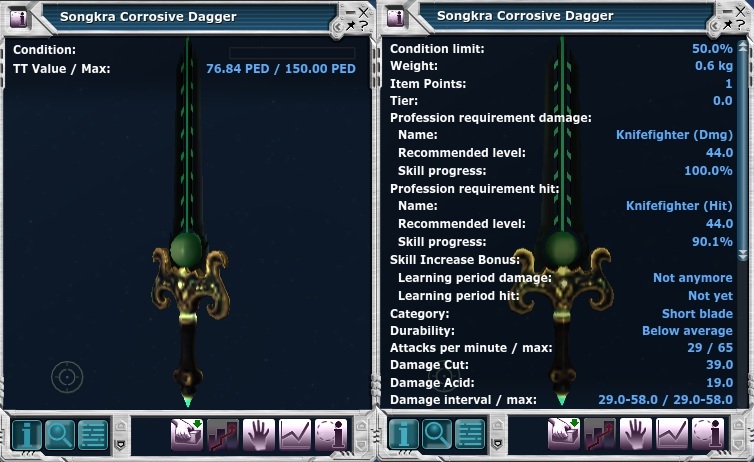 songkra corrosive dagger