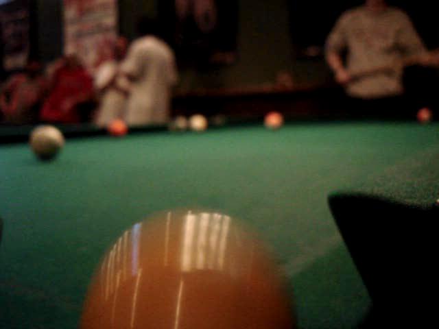 when I play pool, I generally know what I'm doing